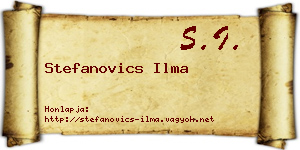 Stefanovics Ilma névjegykártya